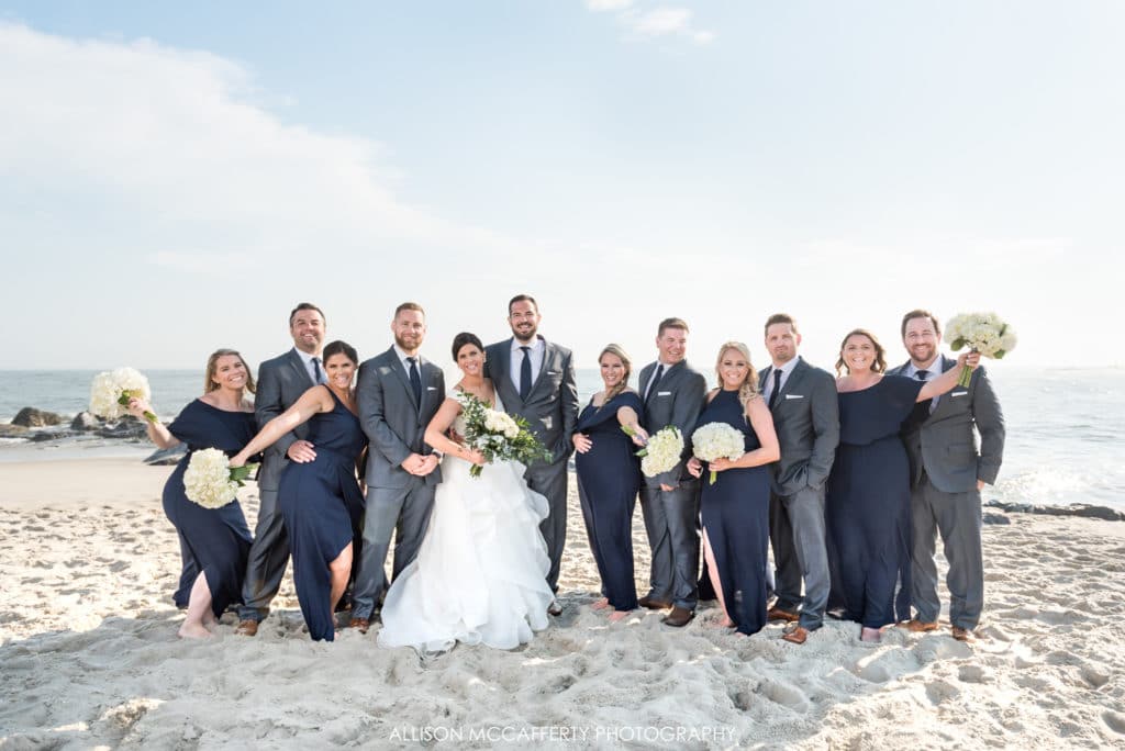 Wedding Party on the beach in Cape May NJ