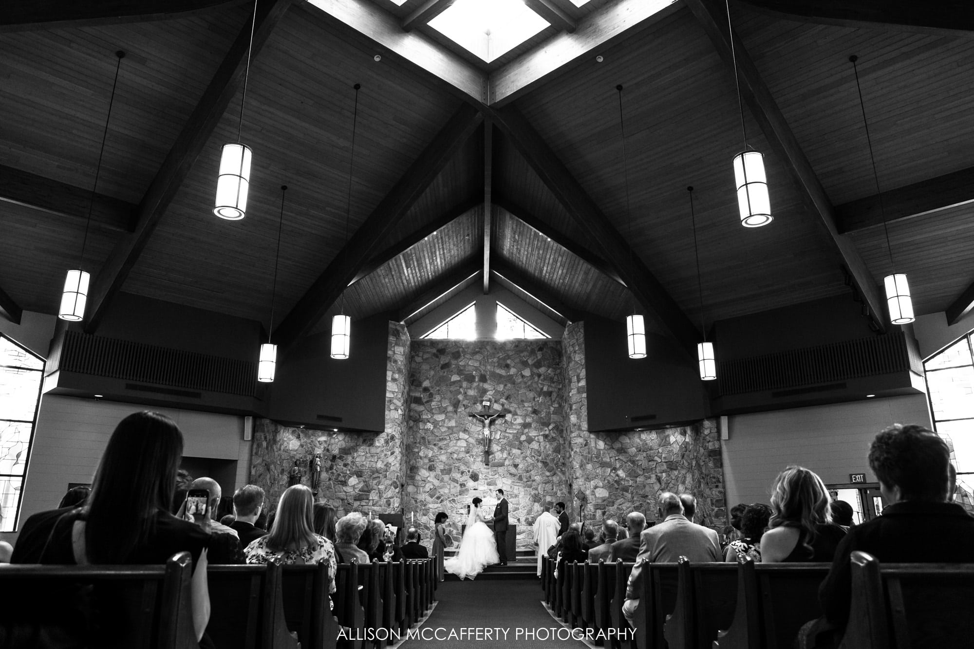 Bride and Groom in South Jersey church