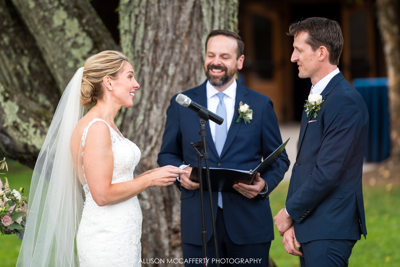 Outdoor ceremony at Rose Bank Winery