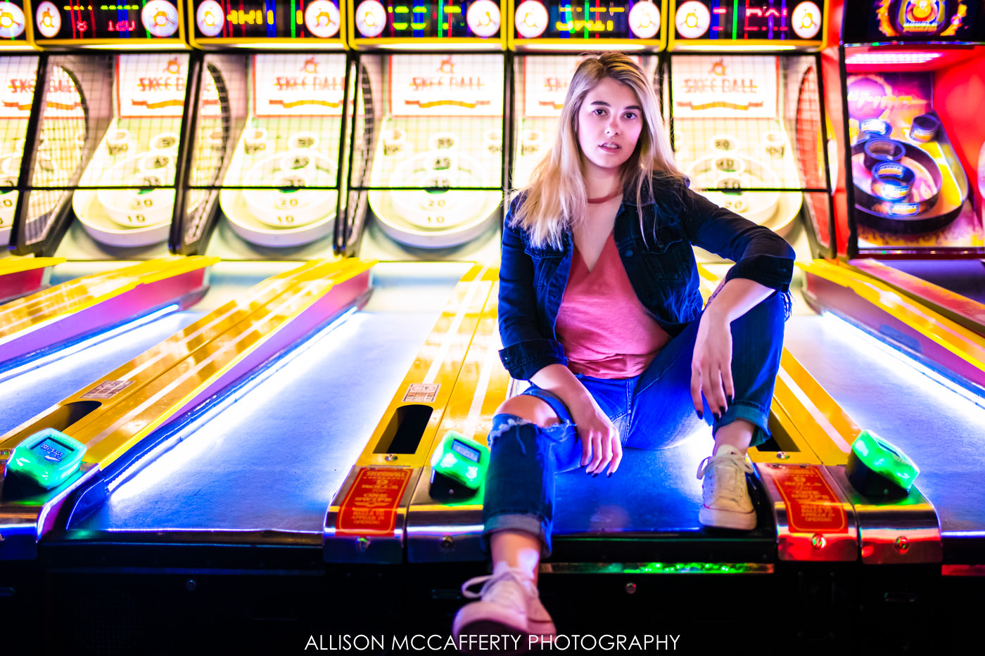 Photoshoot done inside Dave and Busters