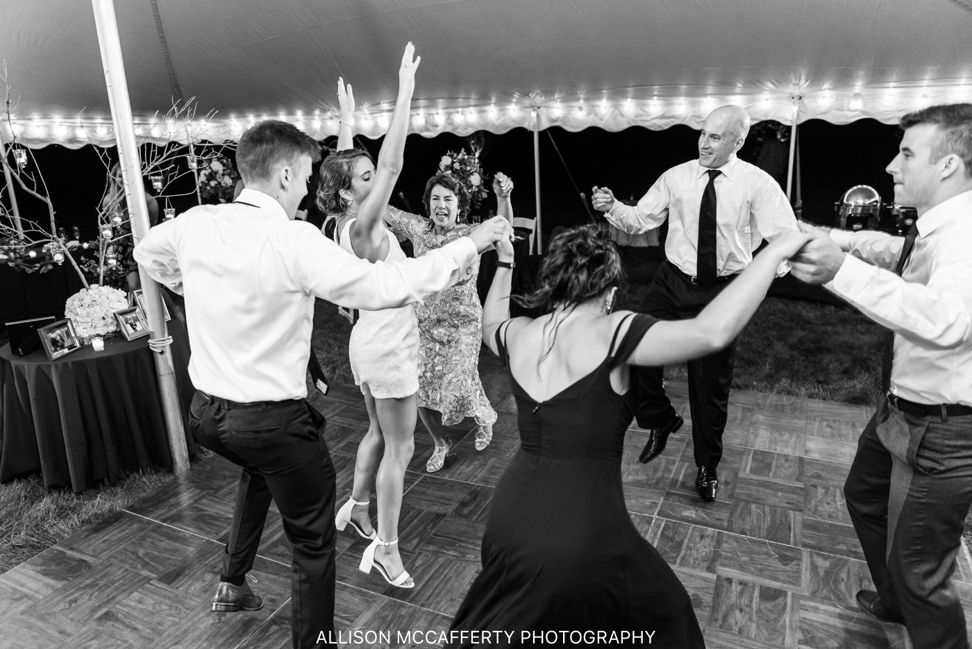 Wedding Dancing Photo in Black and White in NJ