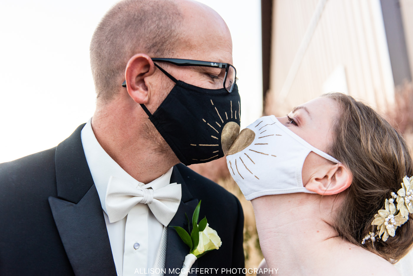 COVID Wedding Bride and Groom Masks