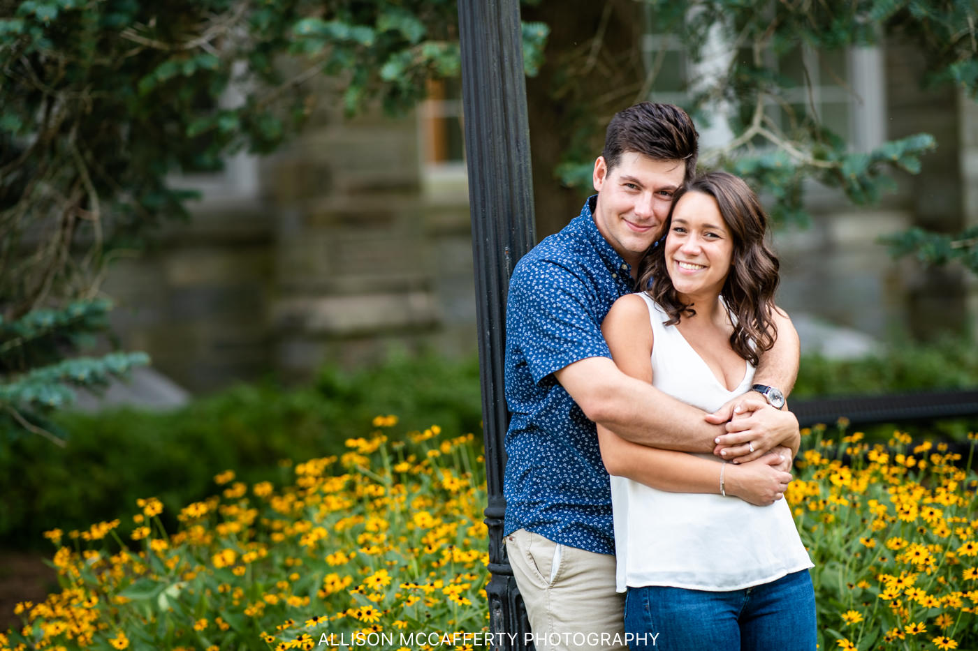 Engaged Couple in West Chester University