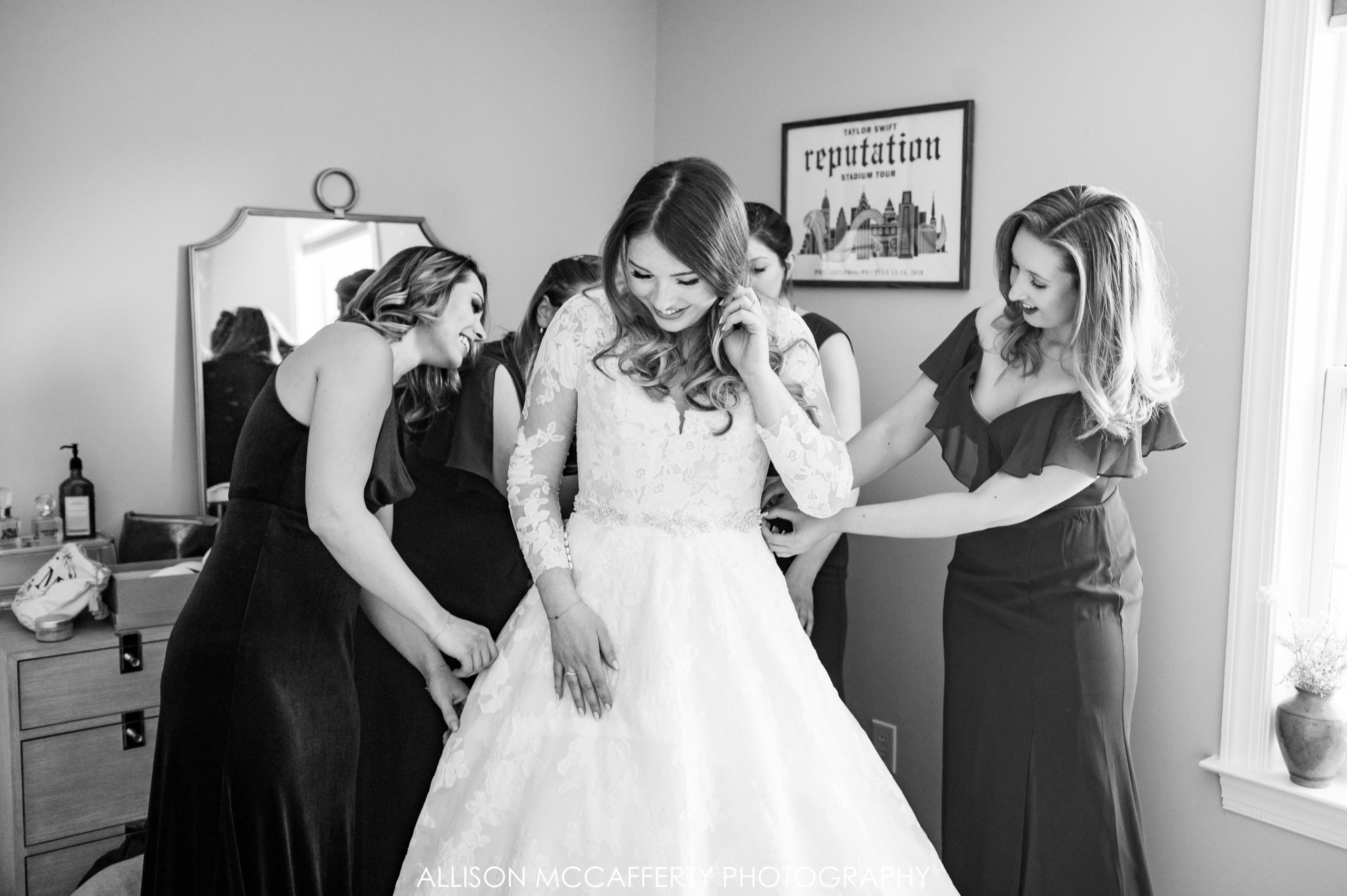 Wedding Day Photos in Black and White