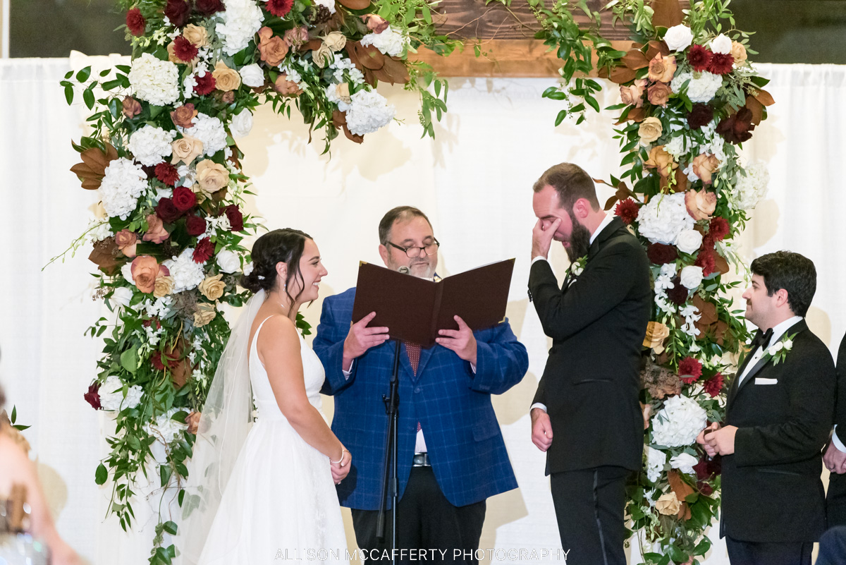 Stone House at Stirling Ridge Indoor Wedding Ceremony Photo