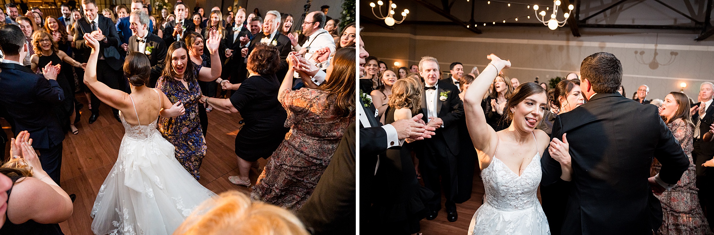 At a Lilah Events wedding, the bride and groom share a dance at the reception.