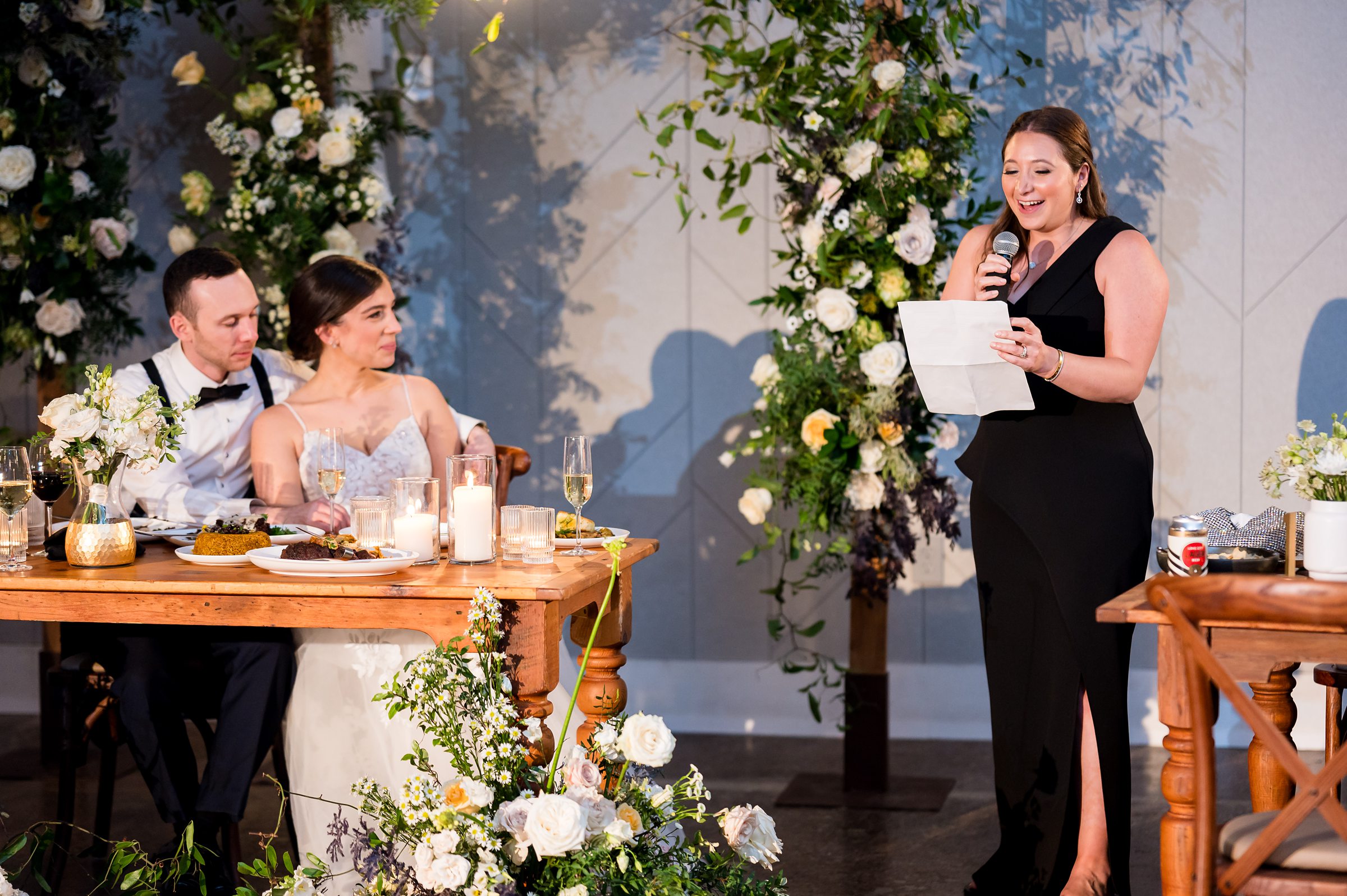 At a Lilah Events wedding, the bride gave a heartwarming speech at the reception.